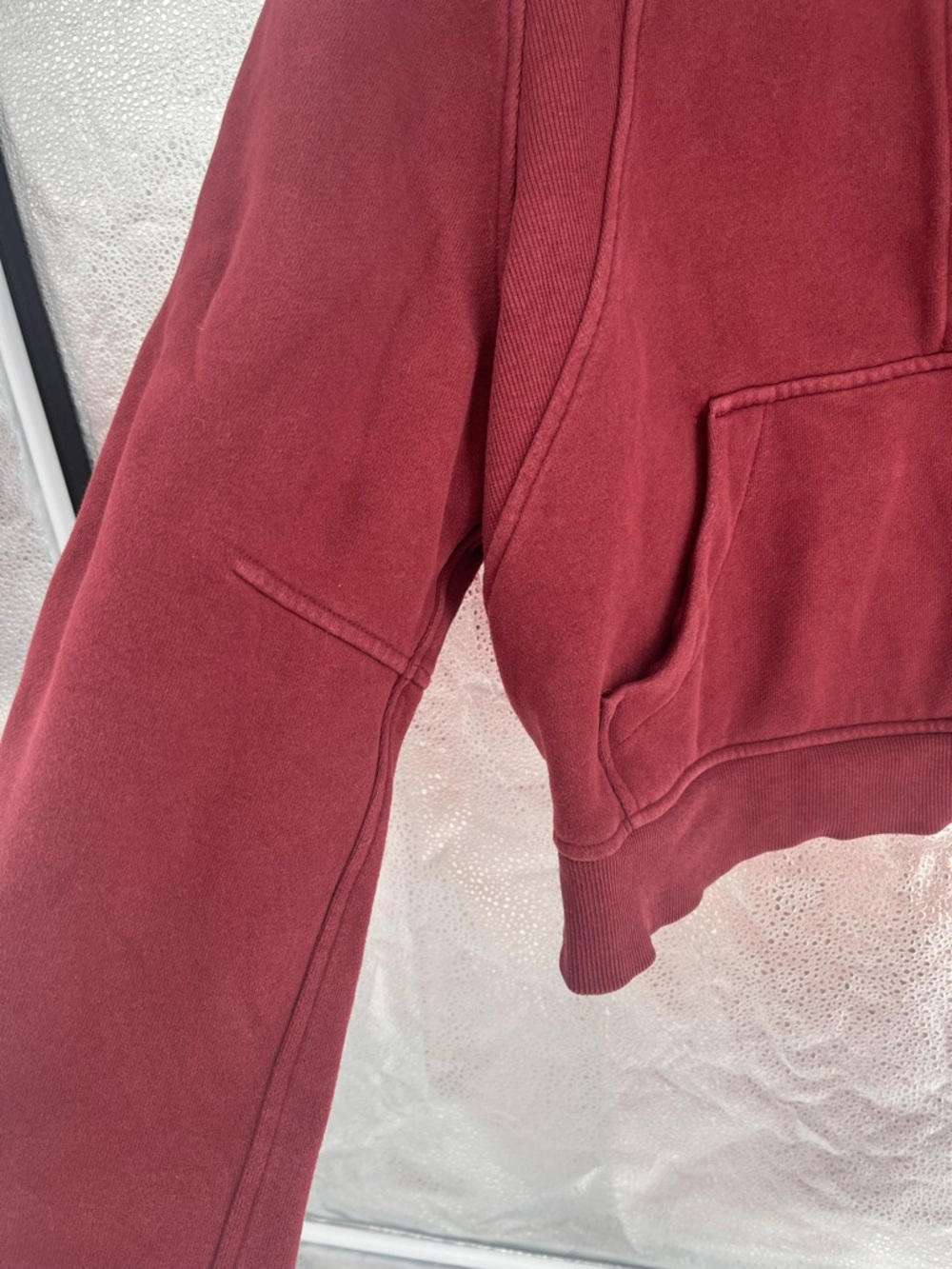 Lululemon Scuba Oversized Funnel Neck Half-Zip Sweatshirt Red Merlot Size XS/S - Picture 13 of 14